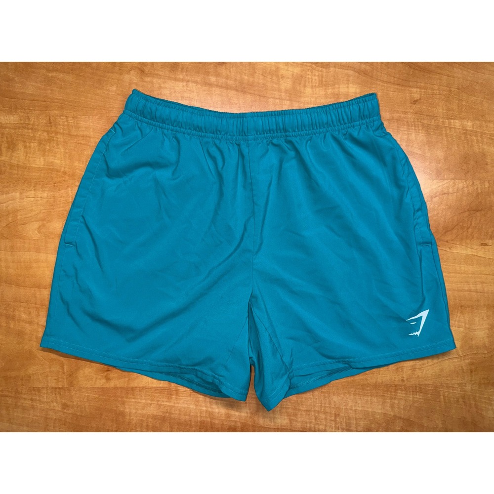Gymshark Arrival Shorts Mens Small Teal Blue 5 Inch Inseam Athletic Gym Training
